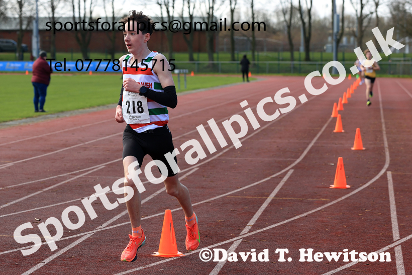 Boys Under-15s Young Athletes 5k, 2026 Northern Mens 12 and Womens 6 Stage Road Relays and Young Athletes 5k, Sheepmount Stadium, Carlisle. Photo: David T. Hewitson/Sports for All Pics